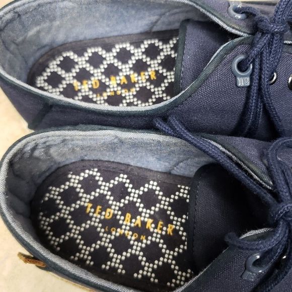Ted Baker Tobii Canvas Sneaker Dark Blue Size 8 - Picture 6 of 8